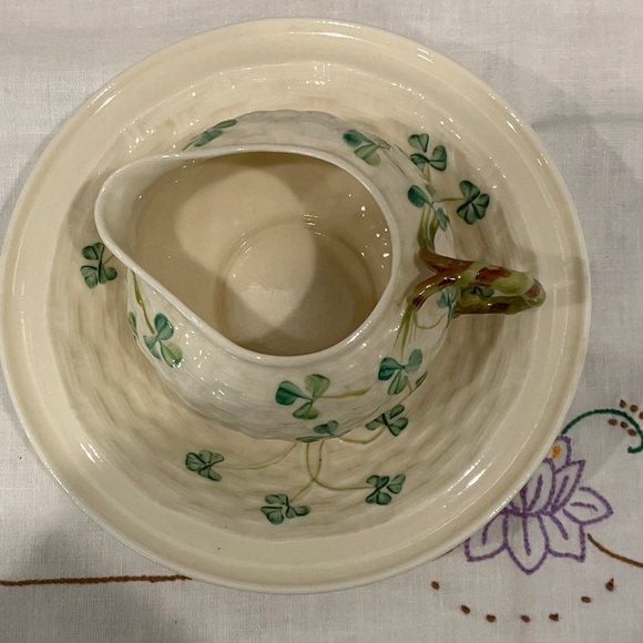 Belleek  Floral Cream Ceramic Tea Set - Picture 8 of 16